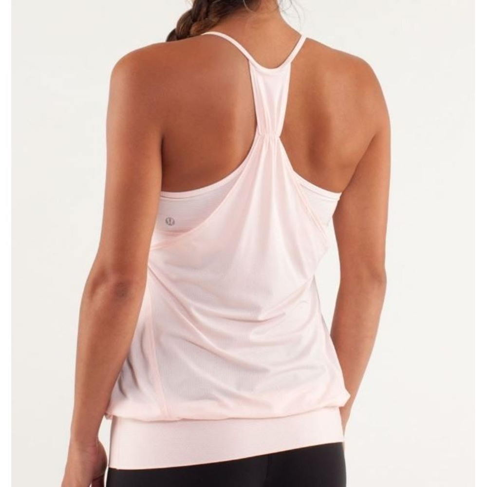 Lululemon Tank Top Light Support Built-In Bra Workout Pink Size‎ 6 No Limits - Picture 2 of 12